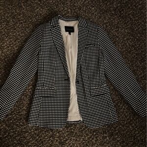 Banana Republic Black and White Checkered Blazer